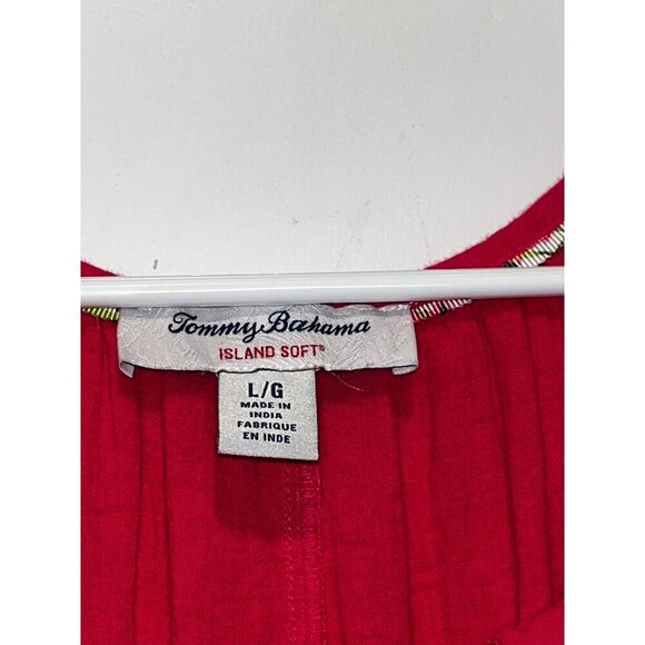 Tommy Bahama Jumpsuit Womens Size L Pink Island soft wide leg Cropped Pockets - Picture 5 of 8